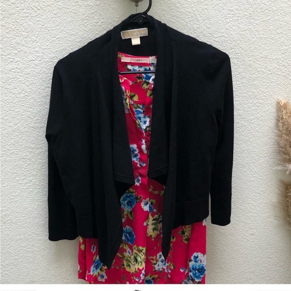 Michael Michael Kors | open front cropped black cardigan - Picture 5 of 10